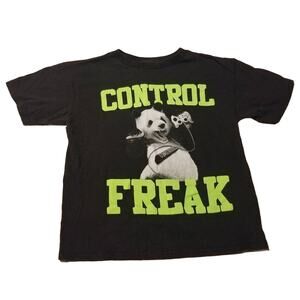 Boys Chill Black “Control Freak” T Shirt Size M 8